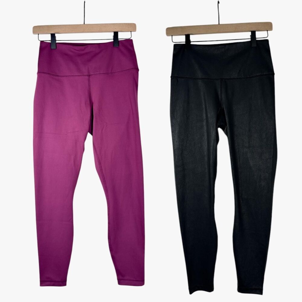 90 Degree Legging Bundle Pink and Textured Black Size S